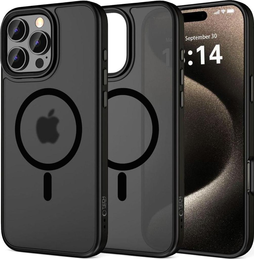 Tech-Protect MagMat Magsafe iPhone 16 Pro czarny matowy Immagine del prodotto 