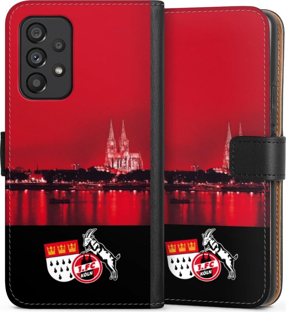 DeinDesign Klapphülle für Samsung Galaxy A53 5G Handytasche Lederhülle Tasche 1. FC Köln Offizielles Lizenzprodukt Skyline