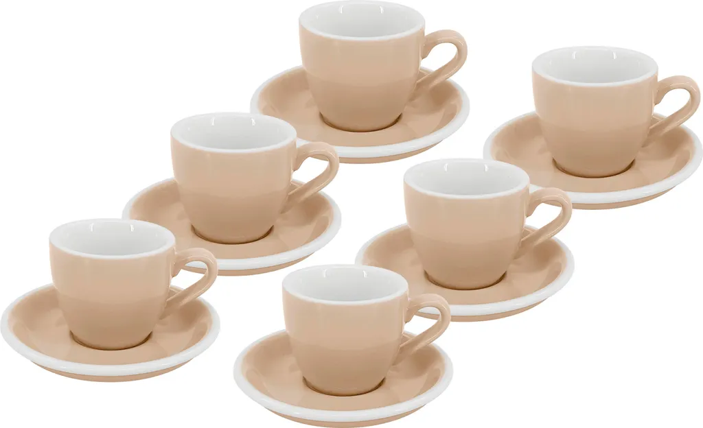 Set 6 Pezzi Tazze Caffè Roma Avorio | Arredo Tavola Elegante 75ml