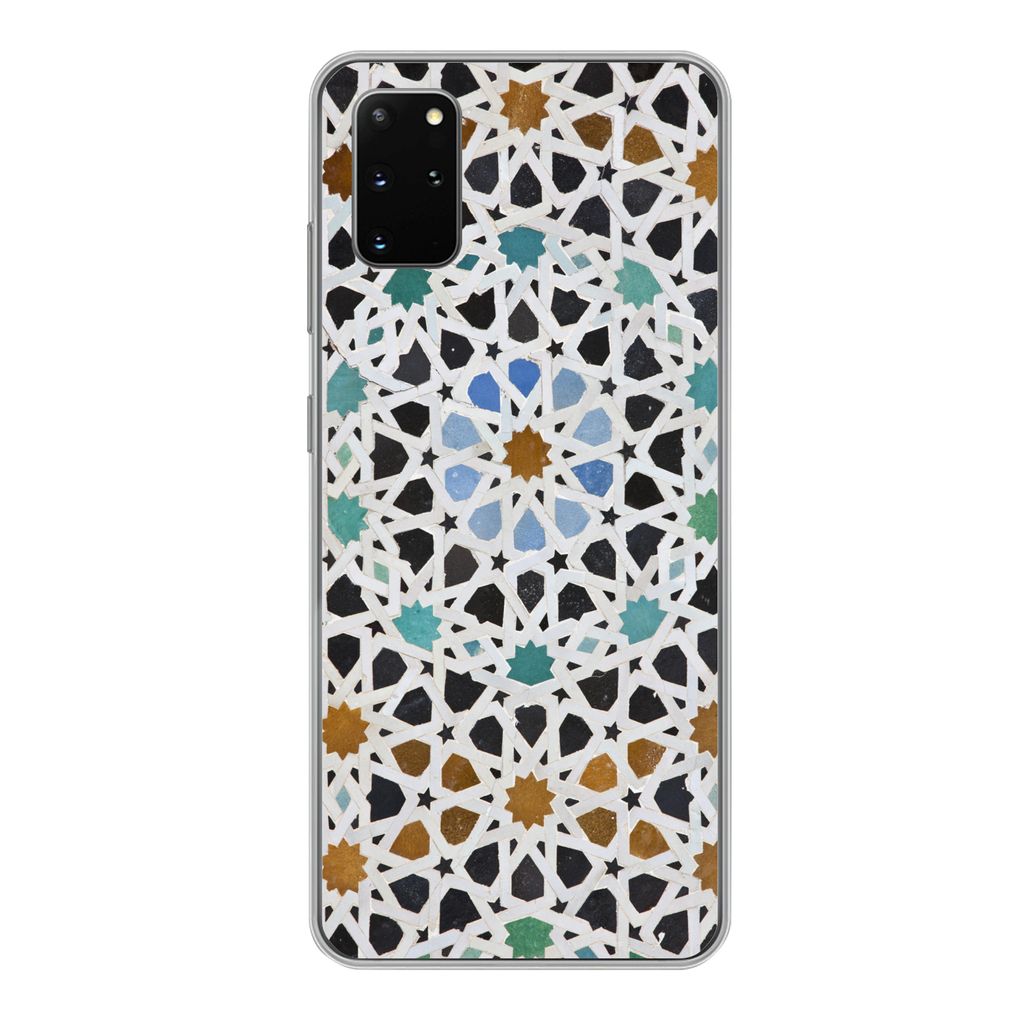 MuchoWow Handyhülle Schutzhülle Hülle für Samsung Galaxy S20 Plus Ein marokkanisches Mosaikdetail Silikon Softcase Handy Hülle - Hartschale
