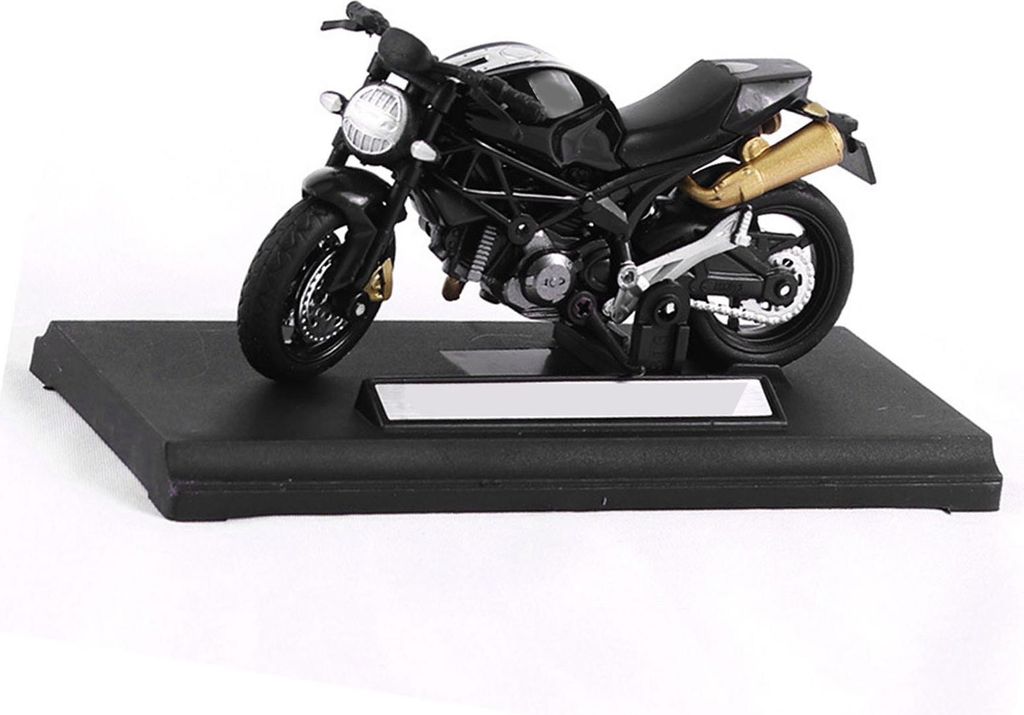 Motorrad-Spielzeug, zurückziehbar, Legierung, Simulation, pädagogisches, tragbares Modell für Kinder, Schwarz