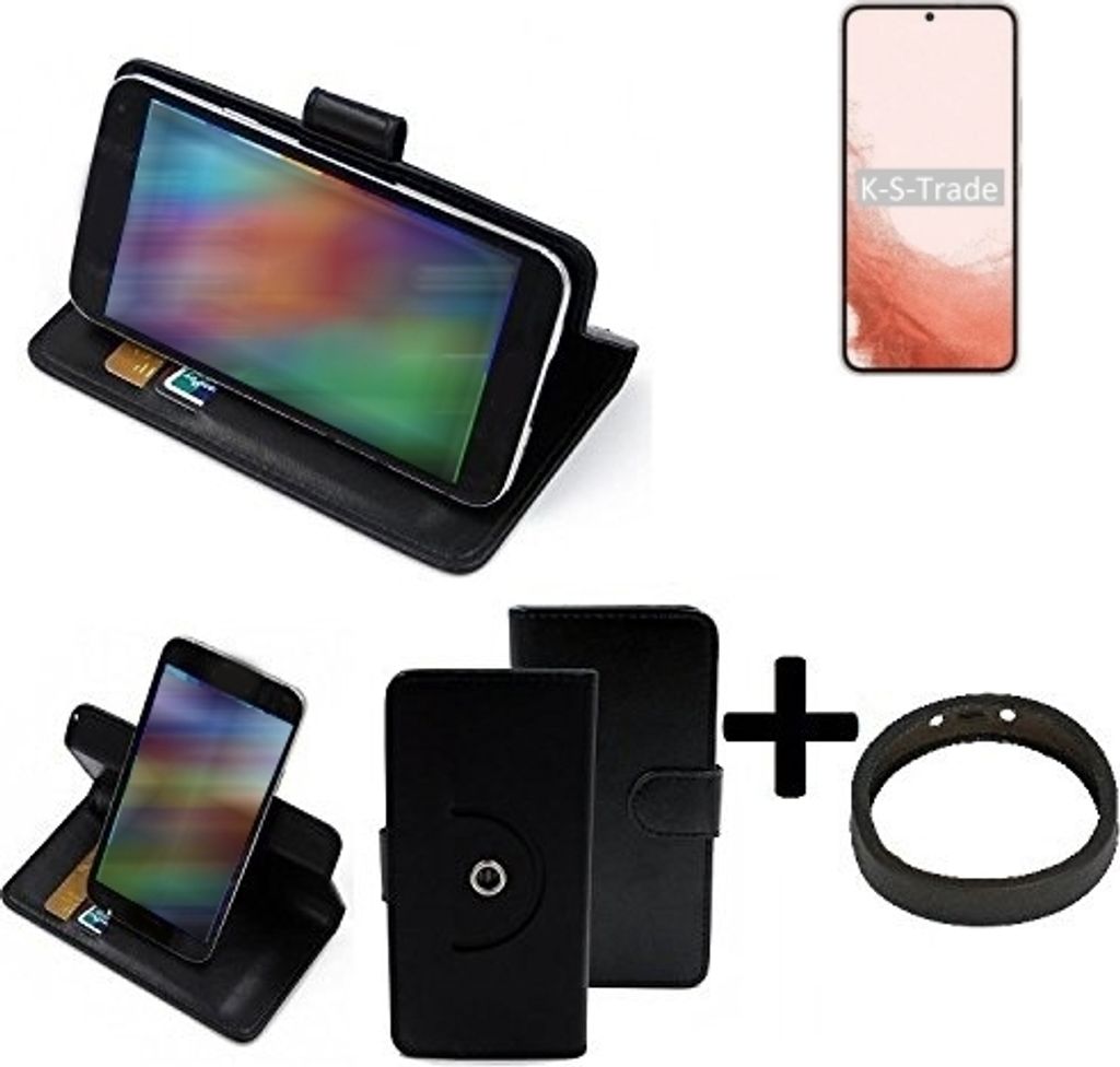 K-S-Trade Case Schutz Hülle kompatibel mit Samsung Galaxy S22 Exynos + Bumper Handy Hülle Flipcase Smartphone Cover Handy Schutz Tasche Walletcase