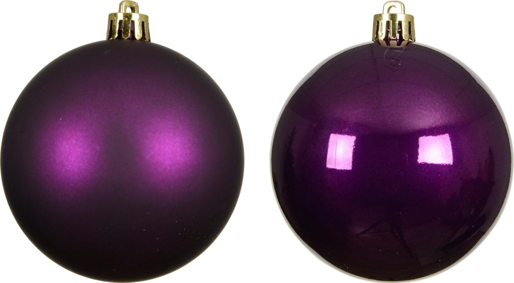 Weihnachtskugeln Kunststoff 8cm 6 Stück Feige Produktbild 