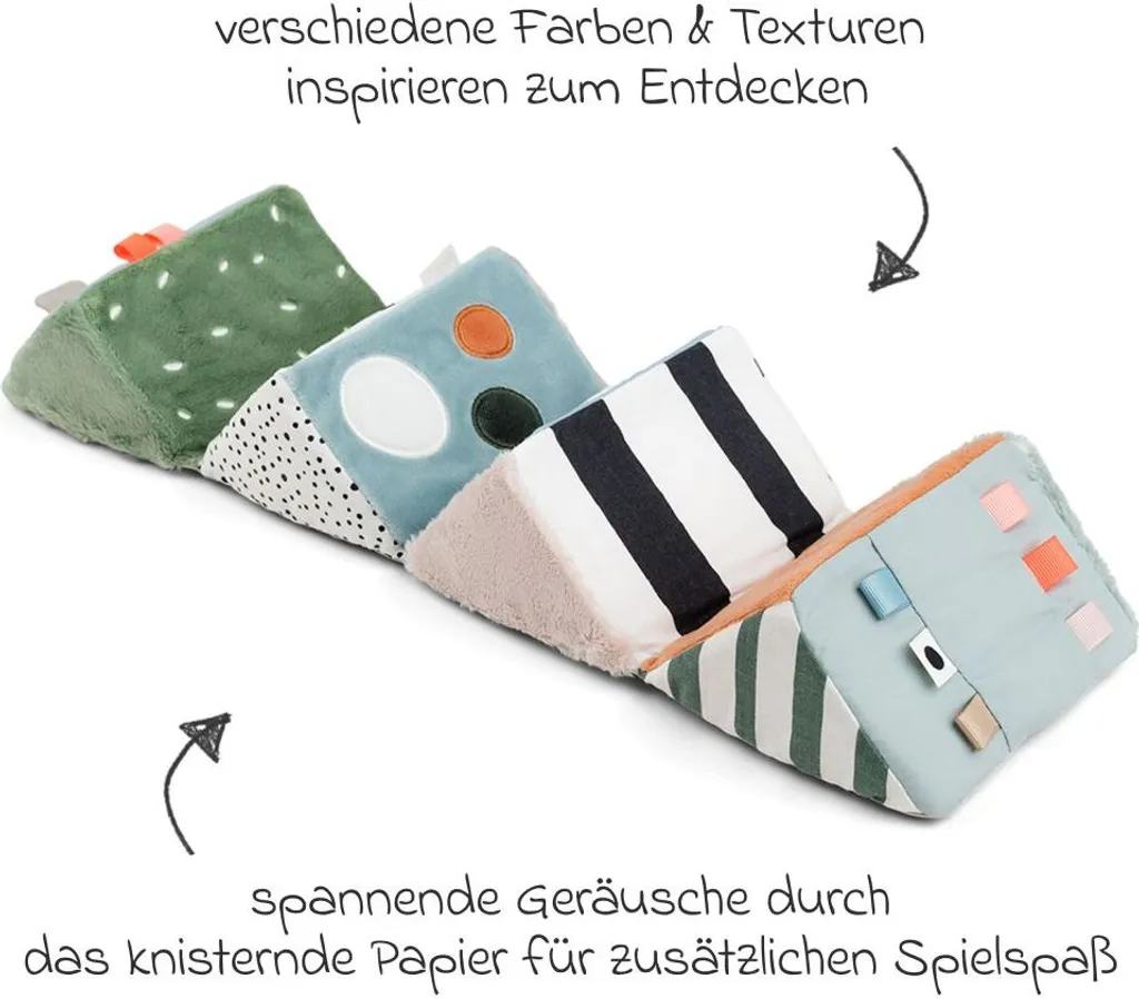Cube Sensoriel Dépliable Multicolore avec Miroir et Textures Variées - 11