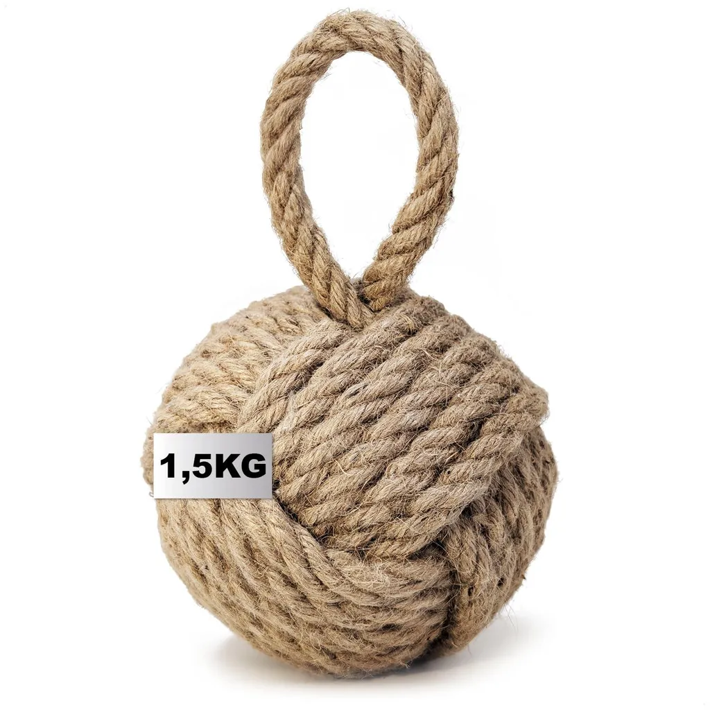 Bloque-porte lourd 1,5 kg nœud de marin marron pour porte et fenêtre