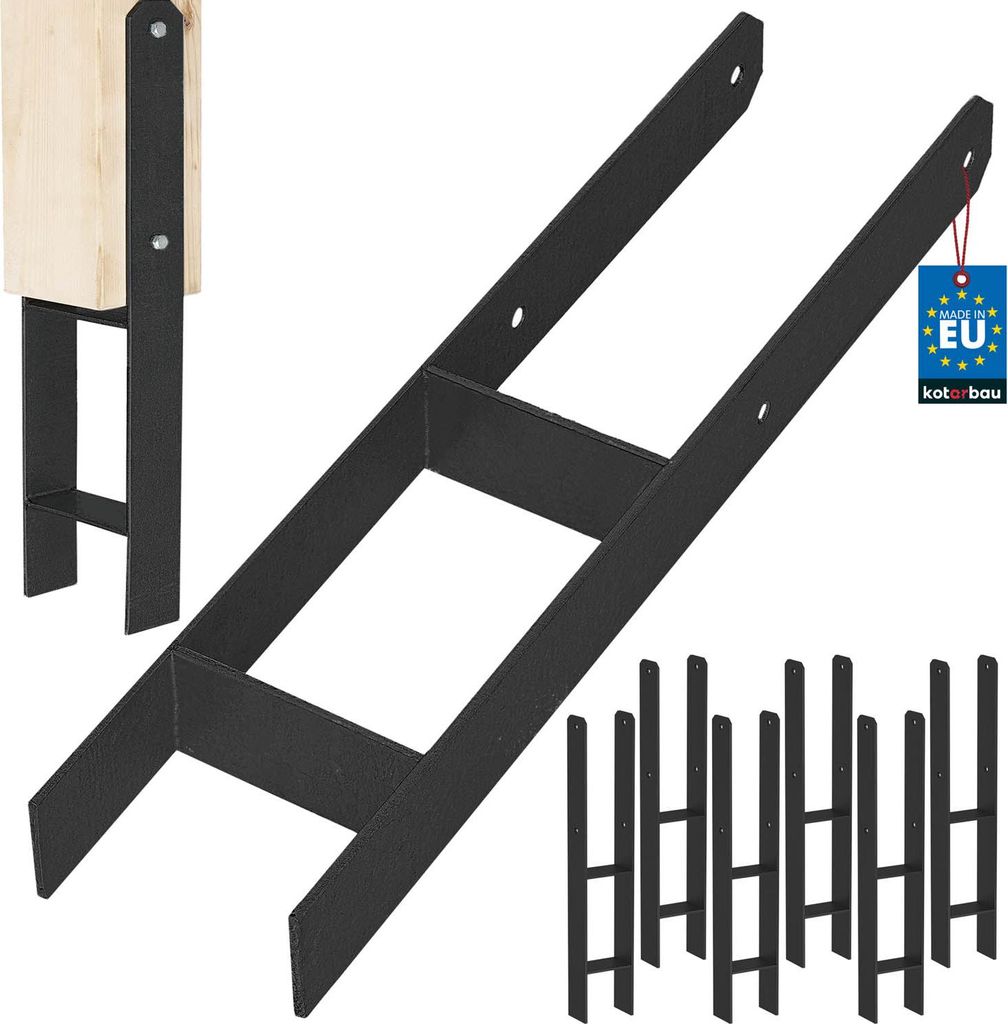KOTARBAU® 6 pz. Supporto per pali ad H da inserire nel Immagine del prodotto 