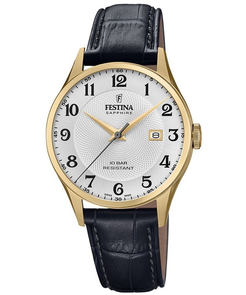 Festina Armbanduhr Swiss Made Gold - Black Produktbild 