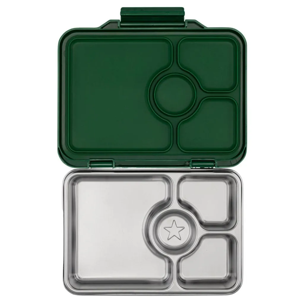 Yumbox Prét Dublin Green: Bento Box Acciaio per Porzioni Bilanciate