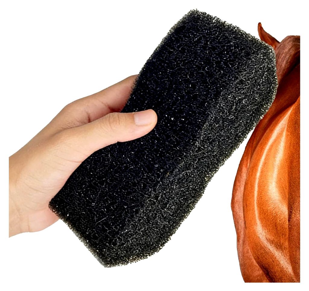 Bürste und Badeschwamm für Nutztiere - Massagebürste für Pferde und Rinder