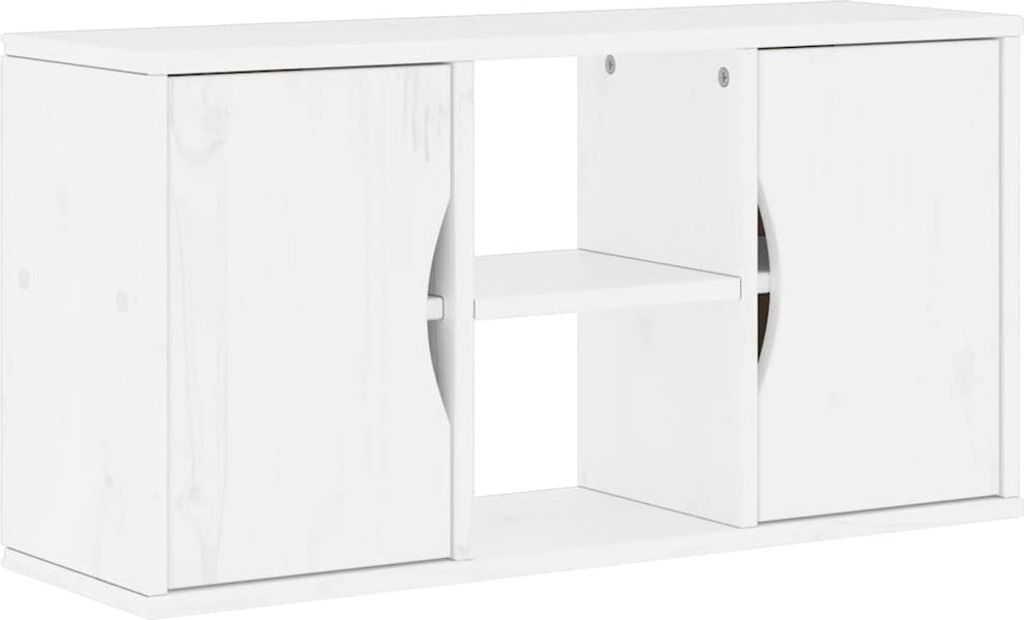 "Sale 2026" TV-Schrank ODDA Weiß 79x24x40 cm Massivholz Kiefer - Cloris DesignMöbel 3317610
