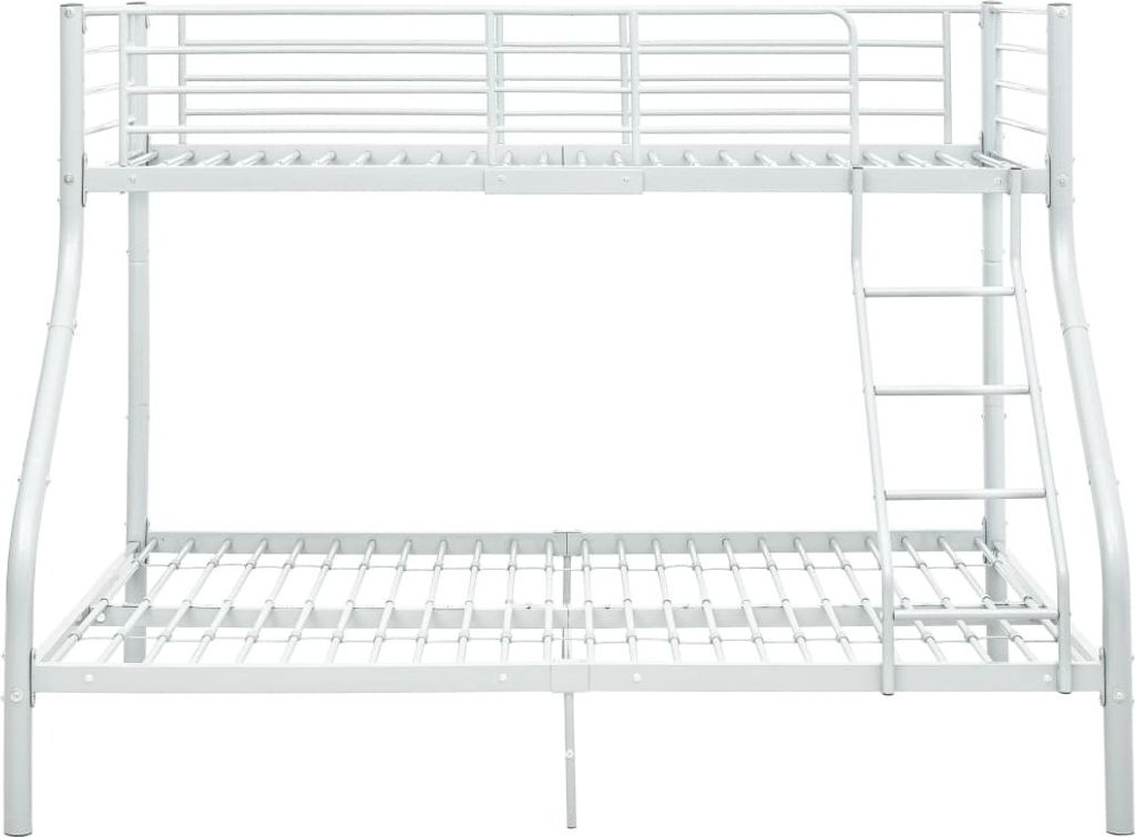 vidaXL Etagenbettgestell Weiß Metall 140x200 cm/90x200 cm Produktbild 