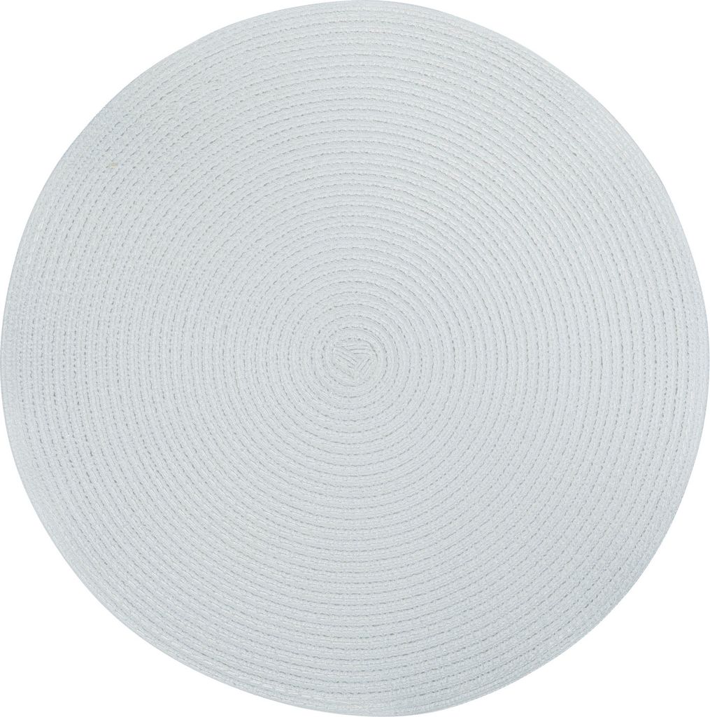 Pichler Tischset meliert Tischset rund 12er Set 0 x 38 cm SAMBA Kreis weiß