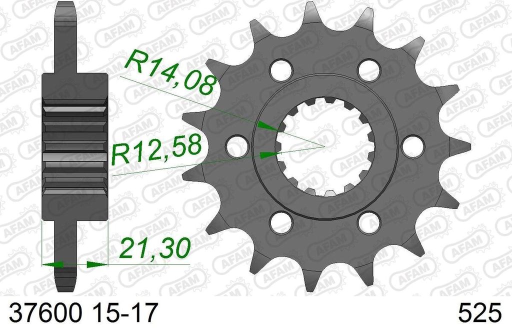 AFAM Kettenritzel 37600-17 Vorne für APRILIA MOTORCYCLES Produktbild 
