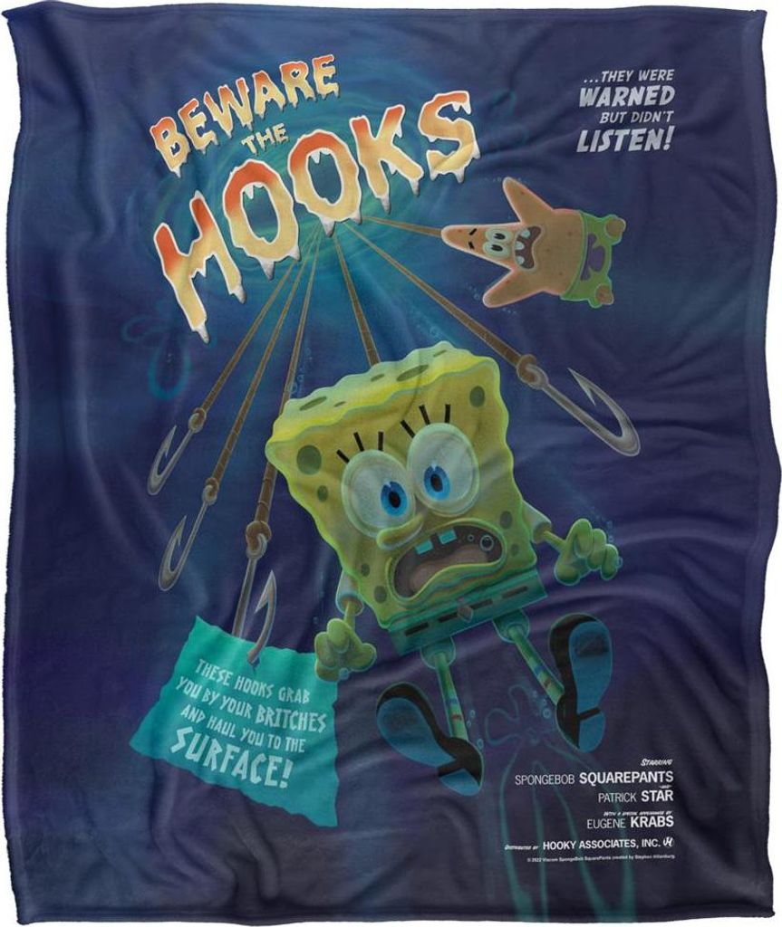 SpongeBob SquarePants - " The Hooks" Decke, Seidig, Supersoft TV24071 (Einheitsgröße) (Bunt)