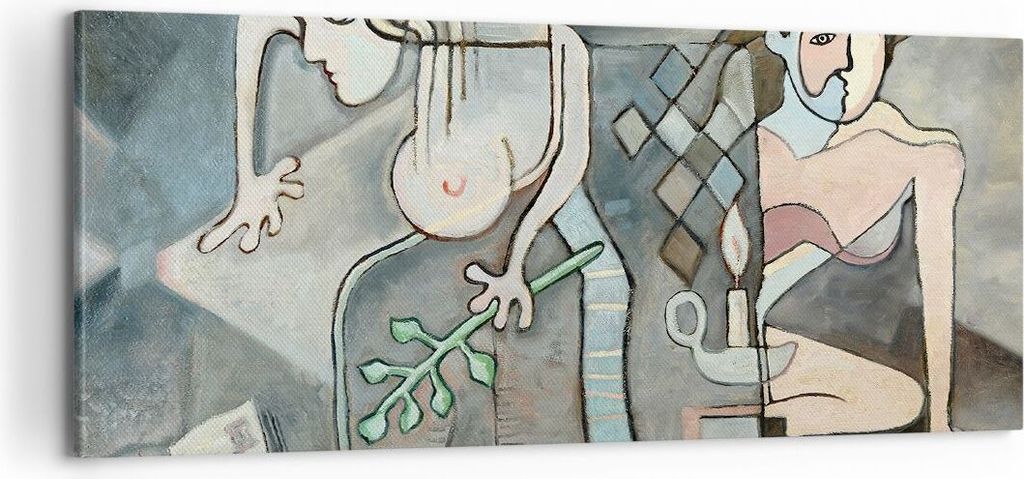 Bild auf Leinwand - Leinwandbild - Abstraktion modern - 100x40cm - Wand Bild - Wanddeko - Leinwanddruck - Bilder - Kunstdruck - Wanddekoration - Le...