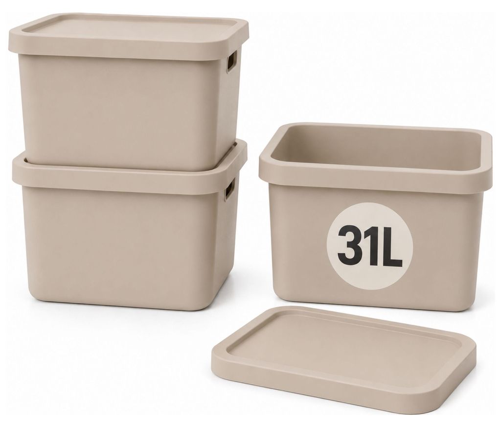 Plastard Aufbewahrungsbox mit Deckel 3er-Set 31 Liter in Produktbild 