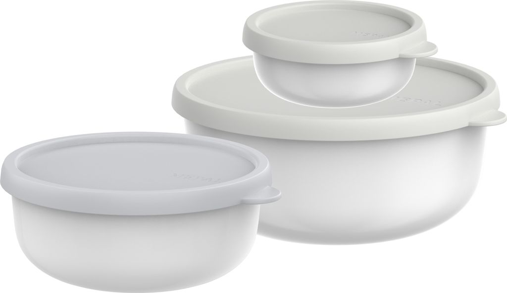 Mepal - Mikrowellengeschirr set 3-teilig Lumina - Frischhaltedosen mit Deckel für Kühlschrank, Gefrierschrank, Dampfgarer & Mikrowelle - - Aufbew...