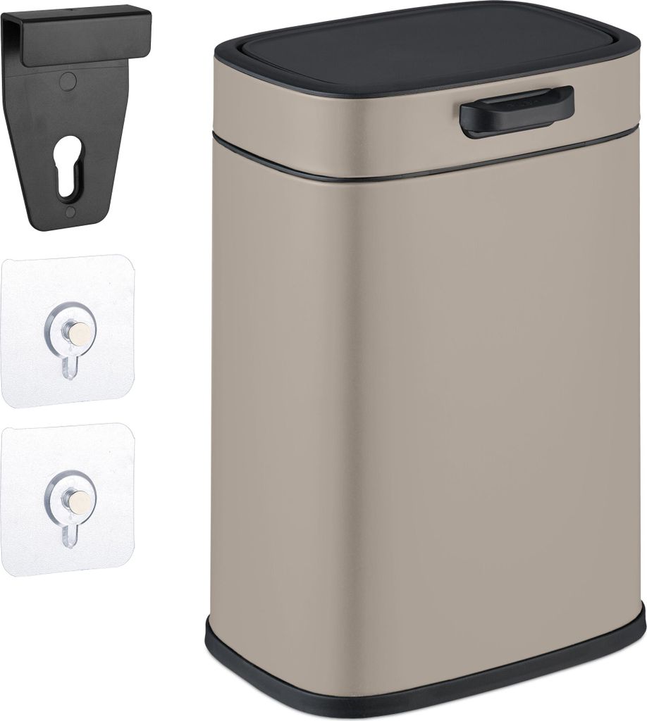 Relaxdays Küchenmülleimer 5 L, hängender Biomüllbehälter, Produktbild 
