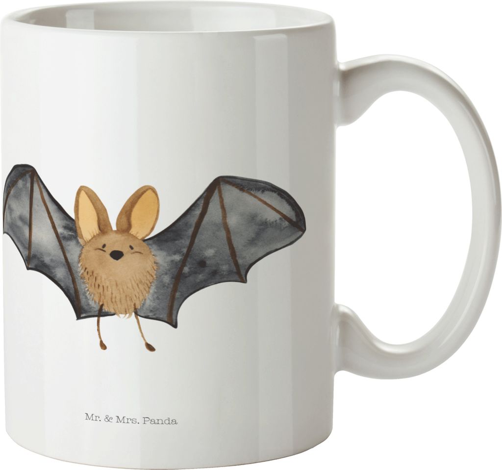 Mr. & Mrs. Panda Plastikbecher Fledermaus Flügel - Weiß - Geschenk, Mehrwegbecher, Kindertasse, Campingbecher, Camping Tasse, Pott, Trinklernbech...