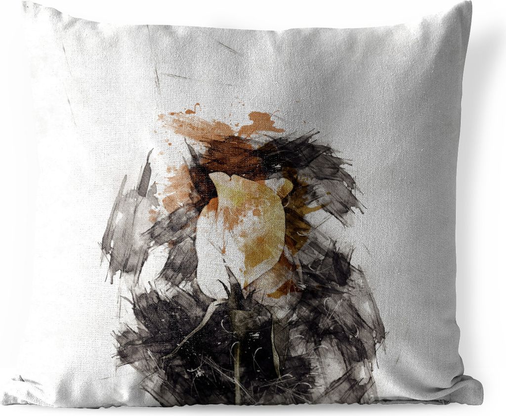 MuchoWow Outdoor Kissen - Rose - Blumen - Farbe - 40x40 cm - Wetterfest - Lounge Kissen - Kopfkissen - Interieur - Polster mit Bild