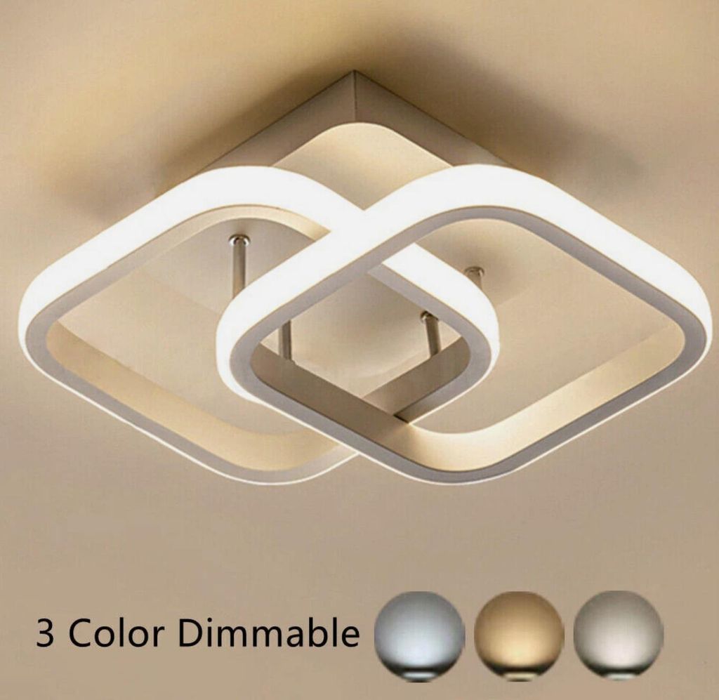 Schlafzimmer-Deckenlampe DIMMBAR 3-farbige LED Produktbild 