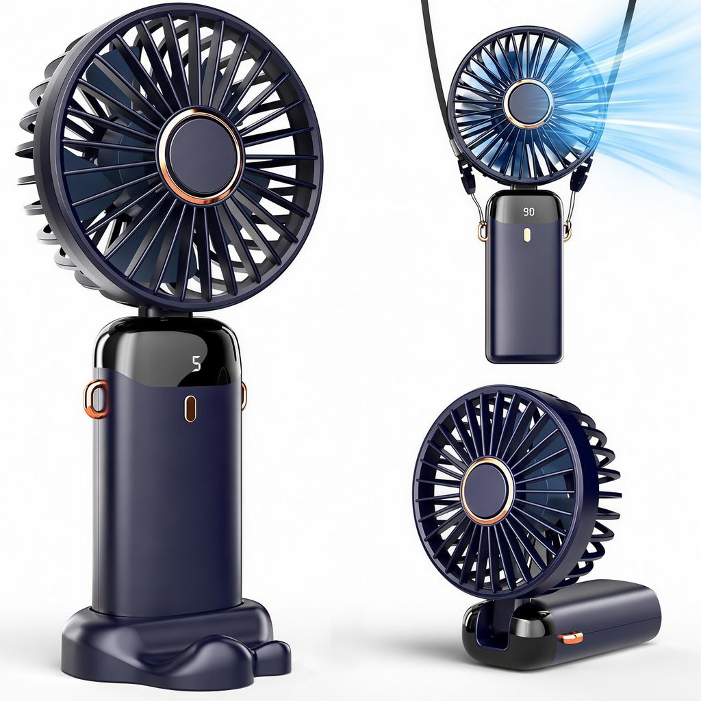 3-in-1 Mini Handventilator,USB-Handyhalter-Lüfter Produktbild 