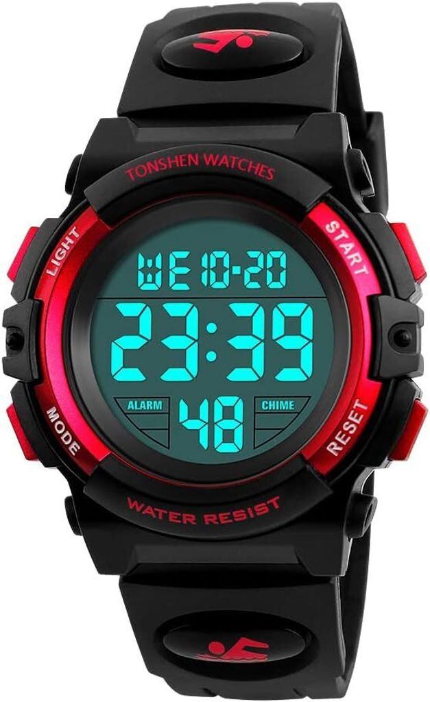 Unisex LED Digital Outdoor Sport Uhr Wasserdicht Armbanduhr Elektronische Militär Tactical Uhren 12H/24H Zeit Kalender Alarm Stoppuhr EL Licht Pla...