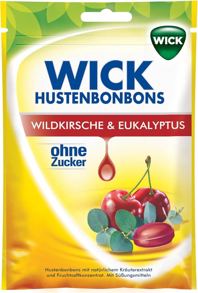 WICK Ciliegia con eucalipto pastiglie fruttate senza Immagine del prodotto 
