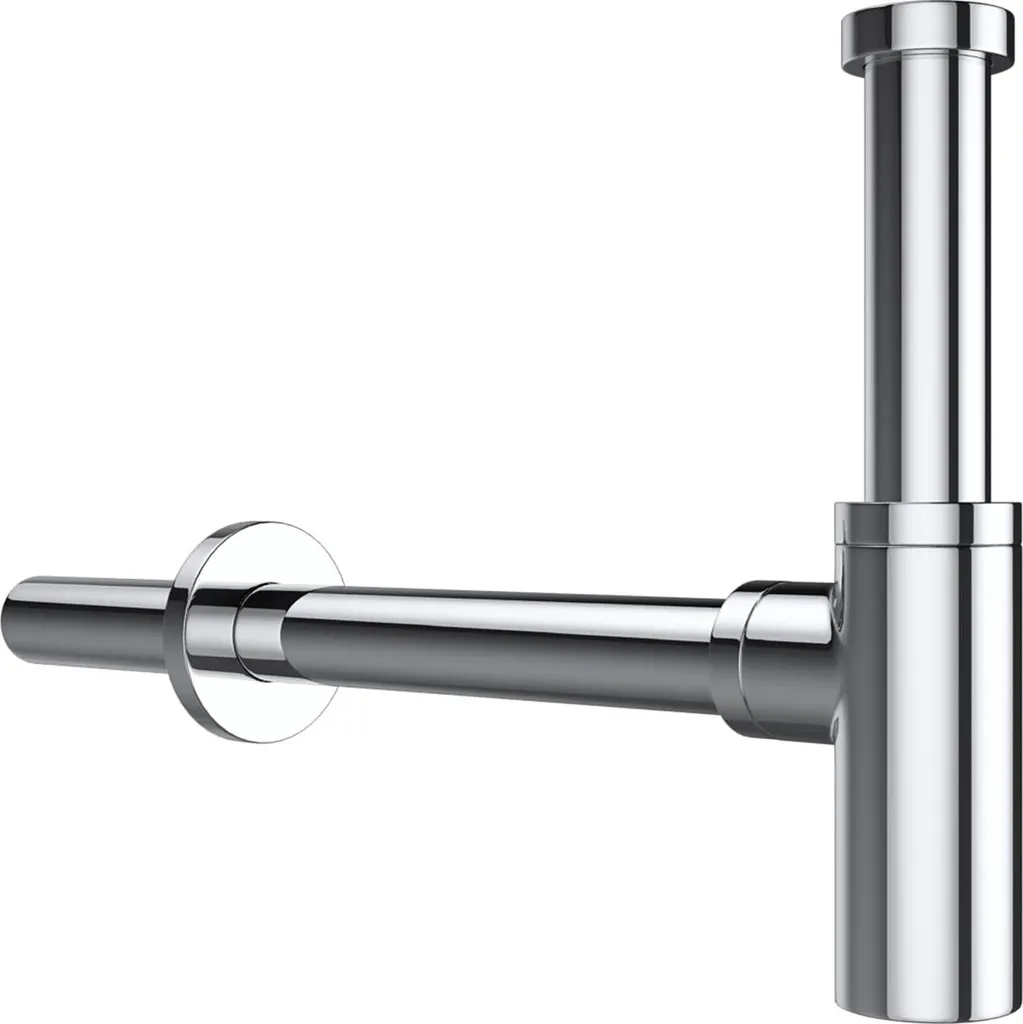 Siphon en Laiton Anti-Odeur Chromé pour Vasque - Design Rond et Robuste