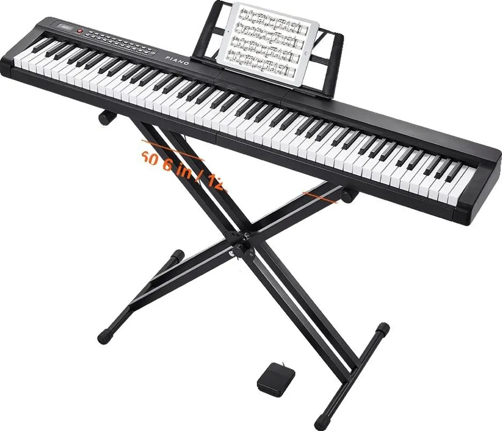 Piano électronique 88 touches, clavier complet avec 1000 sonorités HD