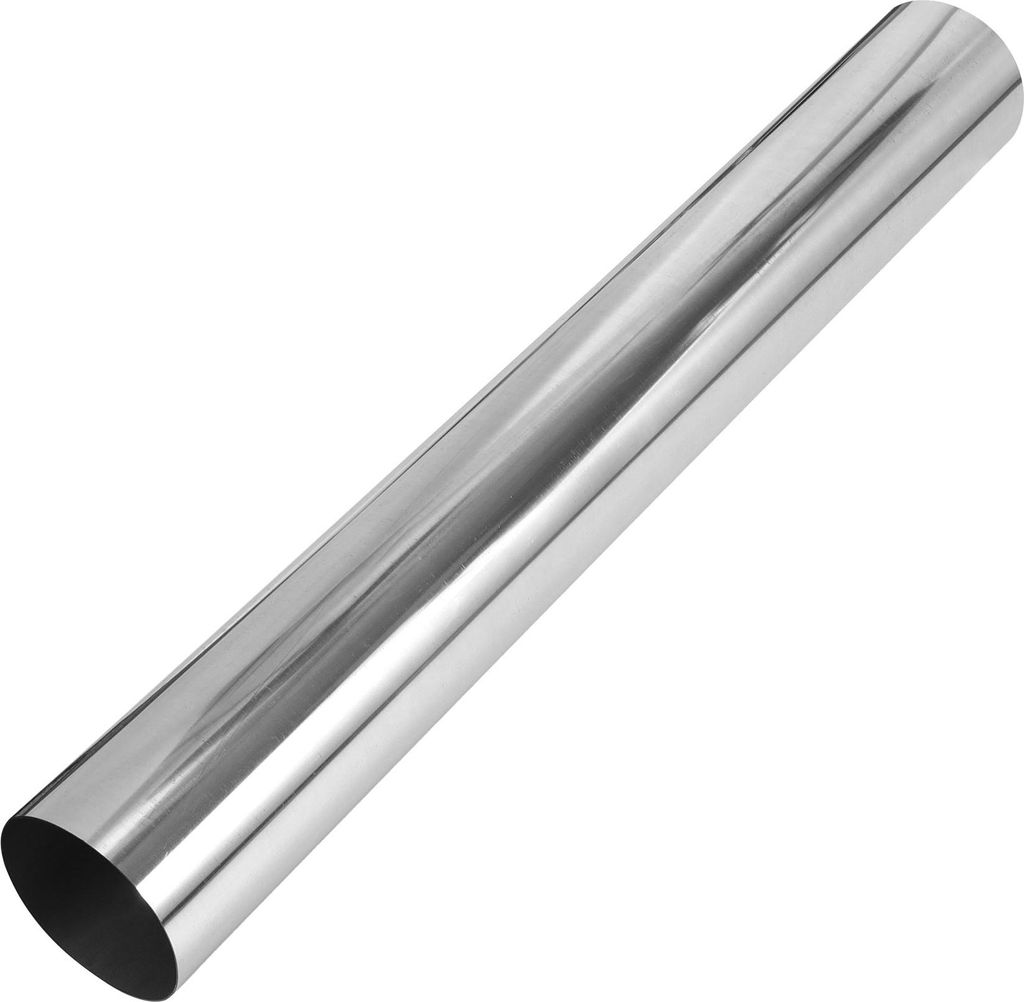 Gerades Auspuffrohr Auto Auspuffrohr Mandrel Bend DIY Custom Rohrleitung 114mm/4,5" OD 1016mm/40" Endlänge T304 Edelstahl Silberton