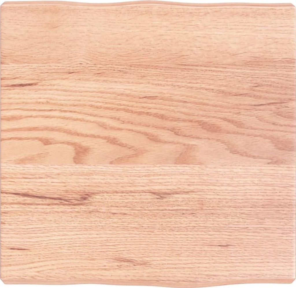 Tischplatte 40x40x(2-4) cm Massivholz Behandelt Baumkante