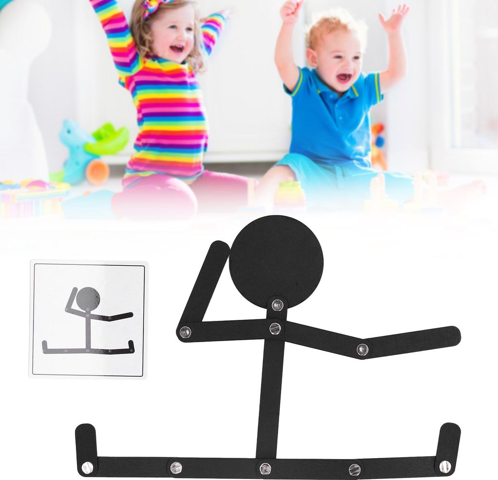 Stickman Toys Training Coordination Burr Free Black Basswood Material Bildungspuzzle Spielzeug seit älter als 3 Jahre alt
