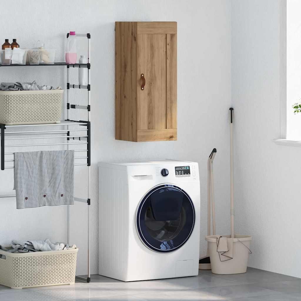 vidaXL Wandschrank Artisan-Eiche 34,5 x 34 x 90 cm Holzwerkstoff