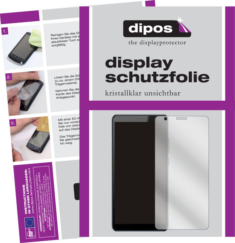5x Schutzfolie für ZTE Blade A31 Plus klar Displayschutzfolie Folie Display Schutz dipos