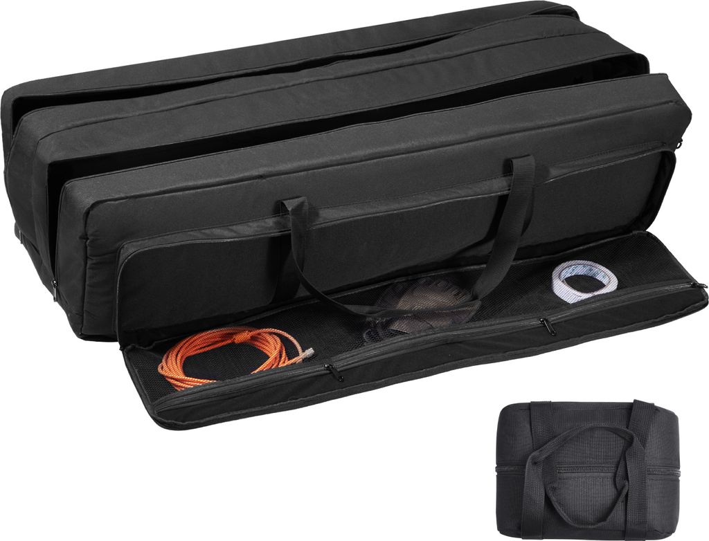 SucceBuy Teleskop-Etui 1040 mm, große Aufbewahrungstasche mit festen Schnallen, mehreren Taschen und abnehmbarer Trennwand, stoßdämpfende Traget...