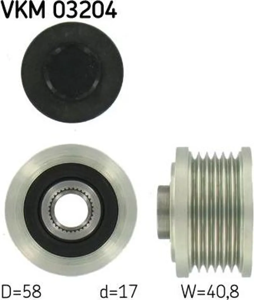 Poulie d'alternateur SKF renforcée compatible avec Lancia Delta 1.9