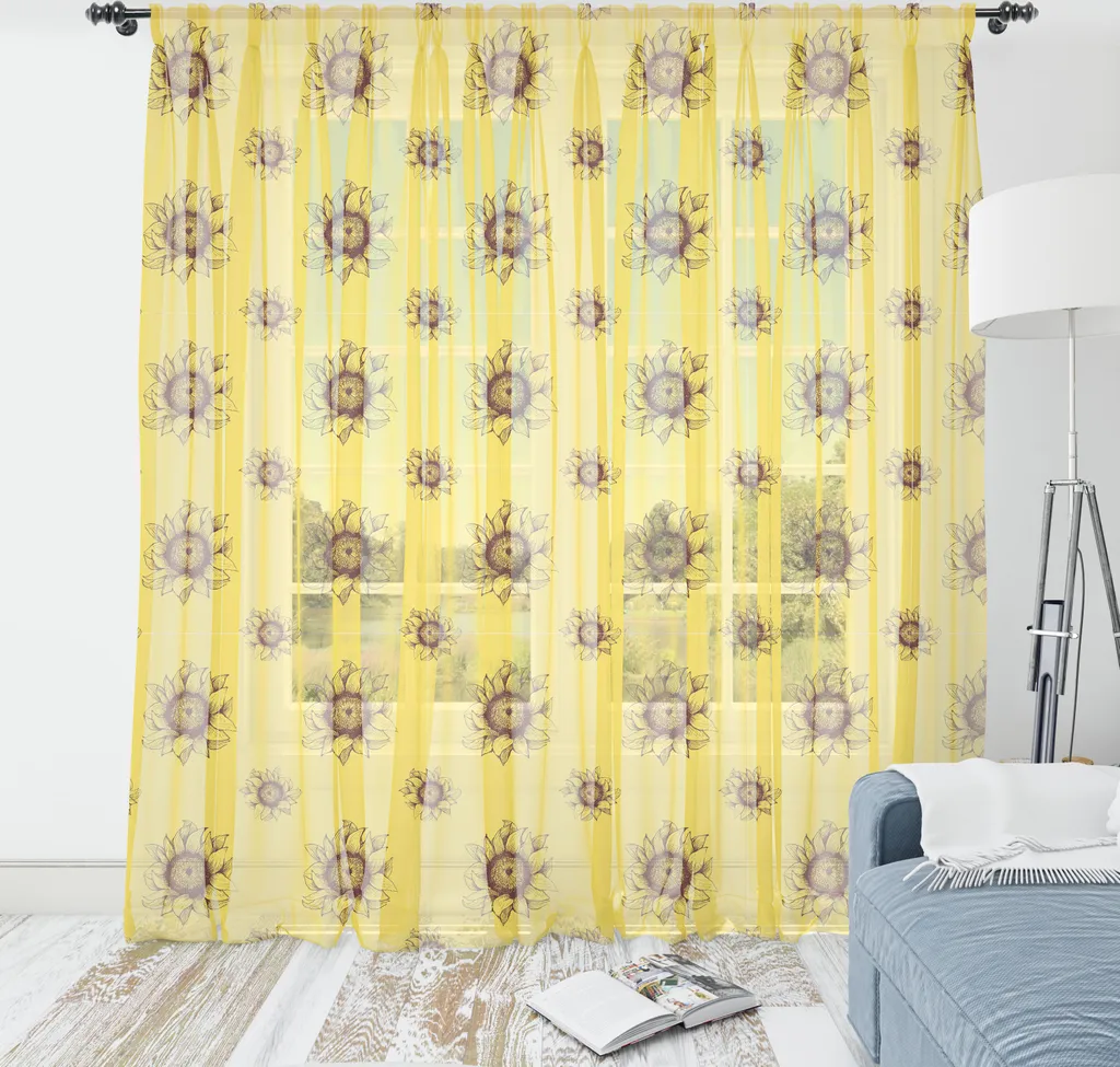 Tapisserie Murale XXL Cache Misère Déco Salon Motif Floral Satin Soyeux