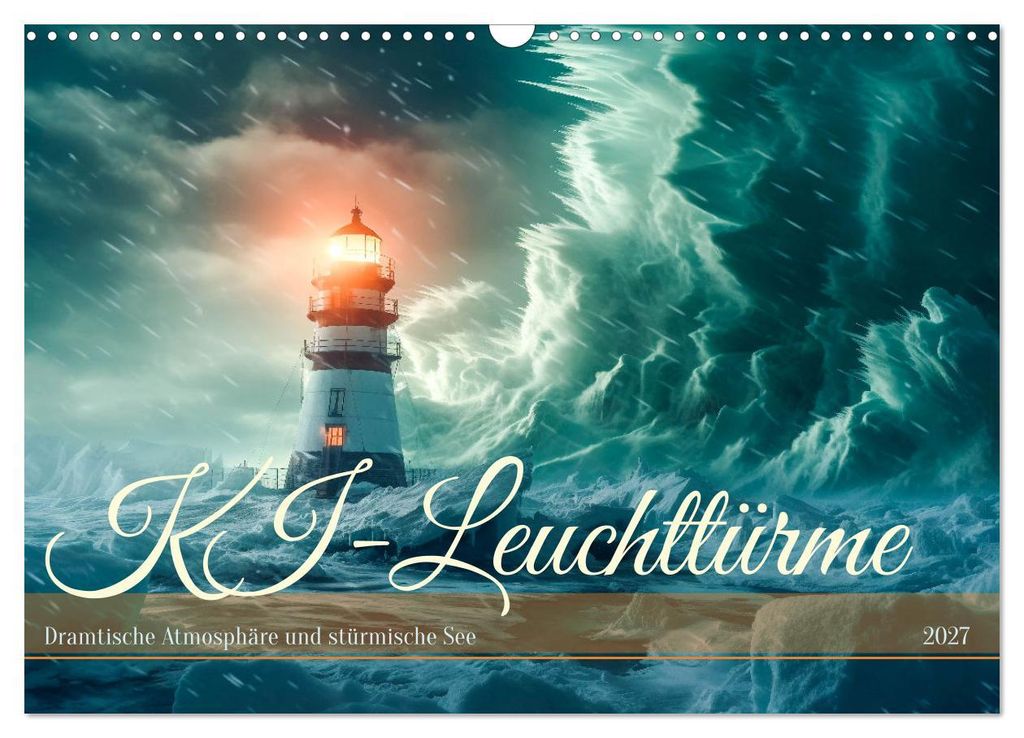 KI-Leuchttürme (Wandkalender 2027 DIN A3 quer), CALVENDO Monatskalender