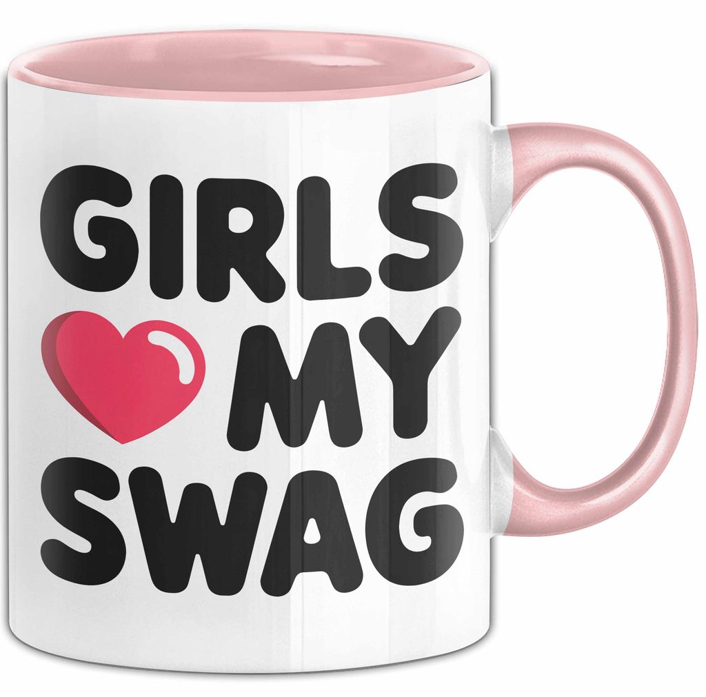 Sarkastische Jungs Sarkasmus Tasse Geschenk Lustige Geschenkidee Spruch Mädchen Lieben Meinen Swag (Rosa)