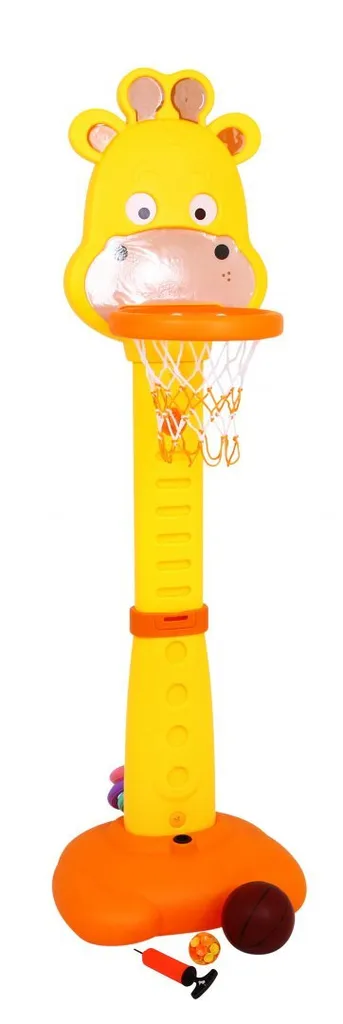 Set de sport évolutif Girafe 4 en 1 : basket, fléchettes et toise enfant