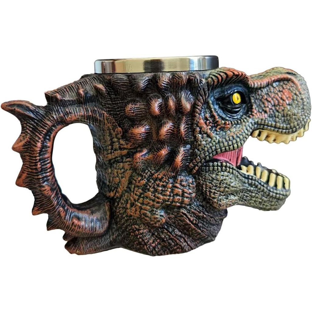 Dinosaurier-Kaffeebecher mit originellem Motiv – Lustige Produktbild 