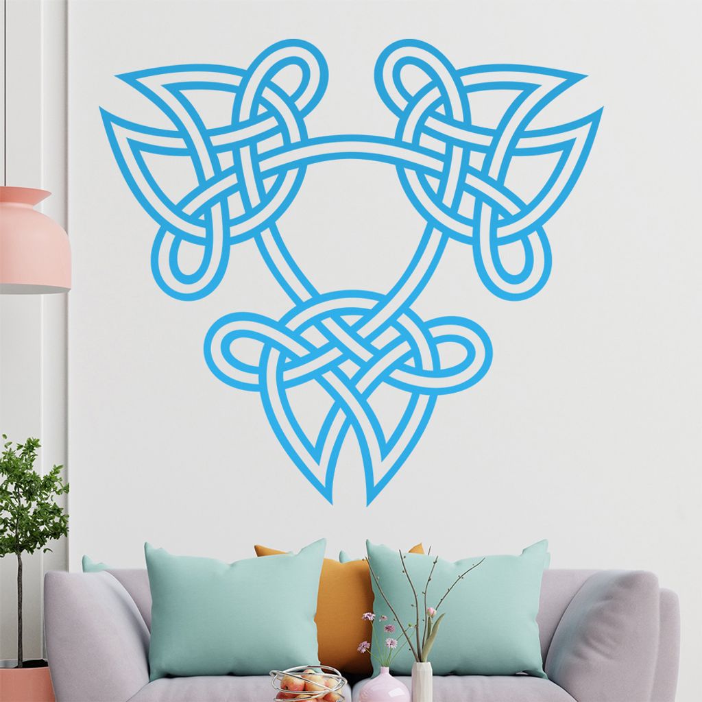 keltischer Knoten - Knotenmuster Wandtattoo in 6 Größen - Wandaufkleber Wall Sticker - Dekoration, Küche, Wohnzimmer, Schlafzimmer, Badezimmer