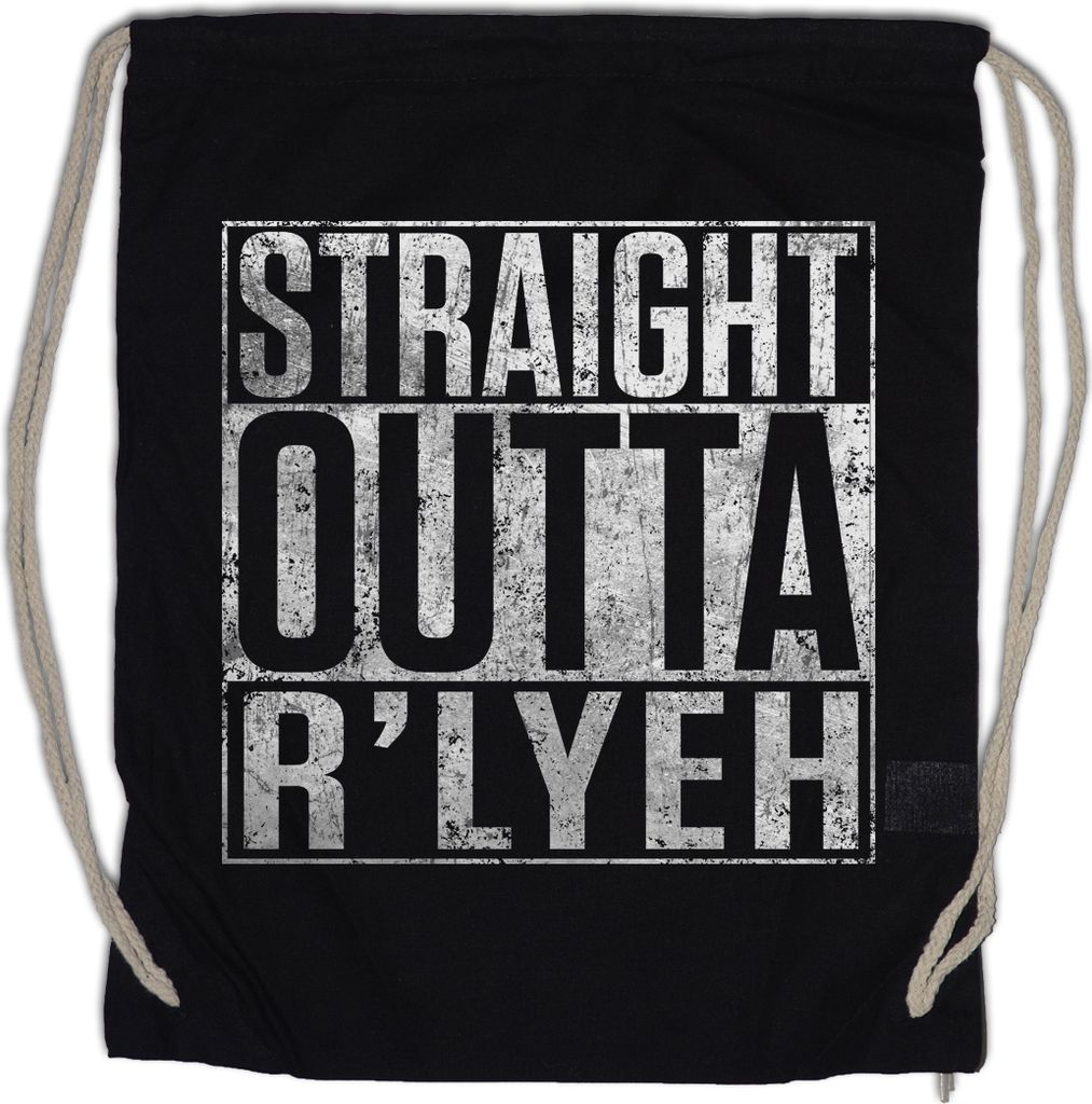 Urban Backwoods Straight Outta R'yleh, Turnbeutel, Farbe: Schwarz