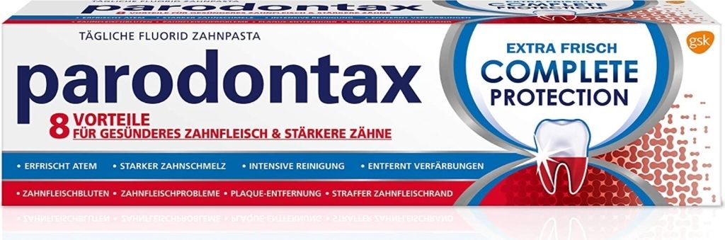 A product box for Parodontax toothpaste.