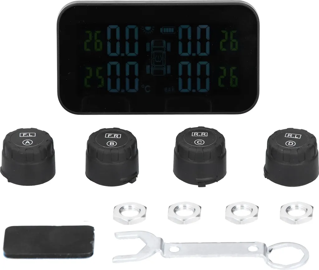 Évitez les Crevaisons avec le TPMS Voiture Solaire Contrôle Pression LCD