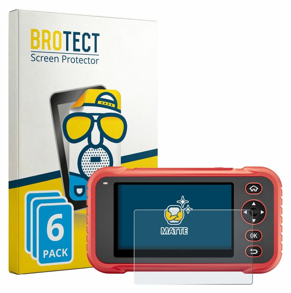 6x BROTECT Schutzfolie für Launch CRP129E Plus Displayschutz Displayschutzfolie Folie Matt Entspiegelungsfolie