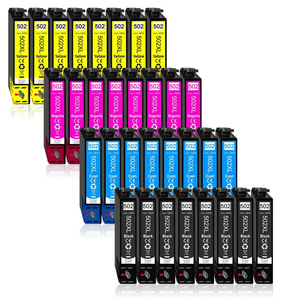 32er Pack Druckerpatronen 502 502XL kompatibel mit Epson Produktbild 