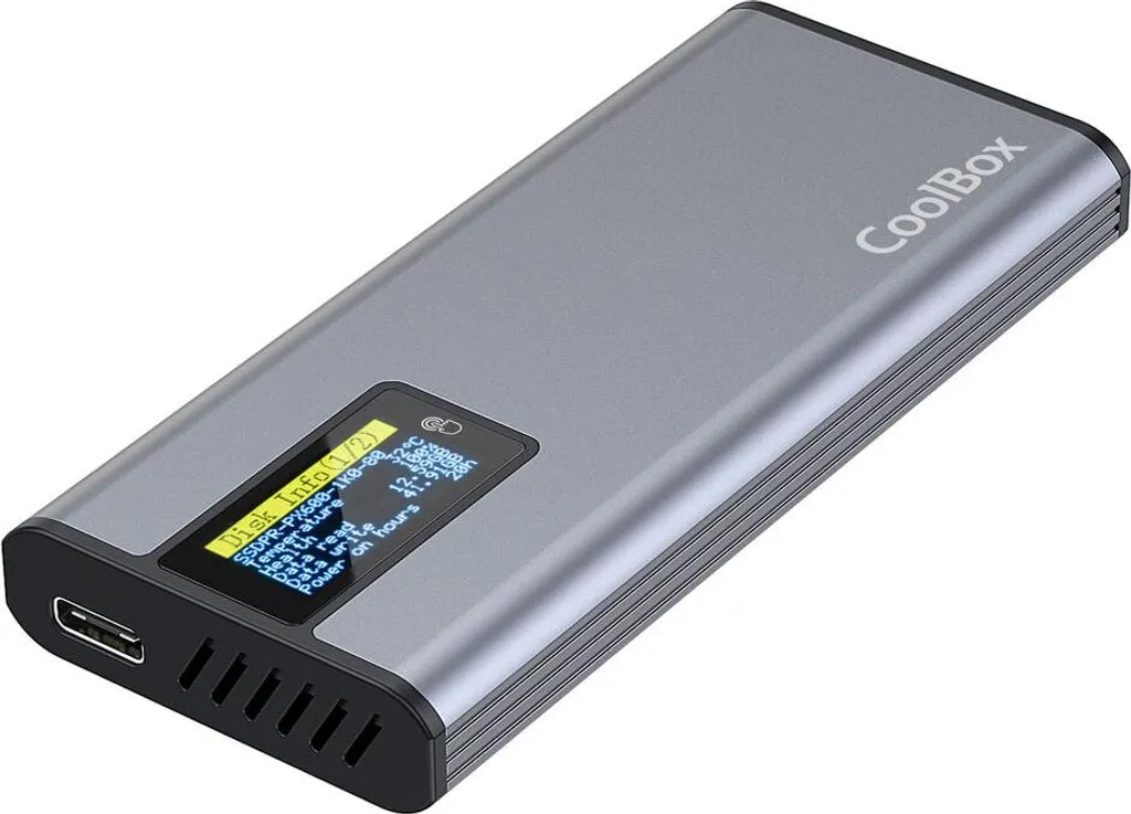 Boîtier SSD M.2 CoolBox Gris avec connectique USB et Serial ATA III