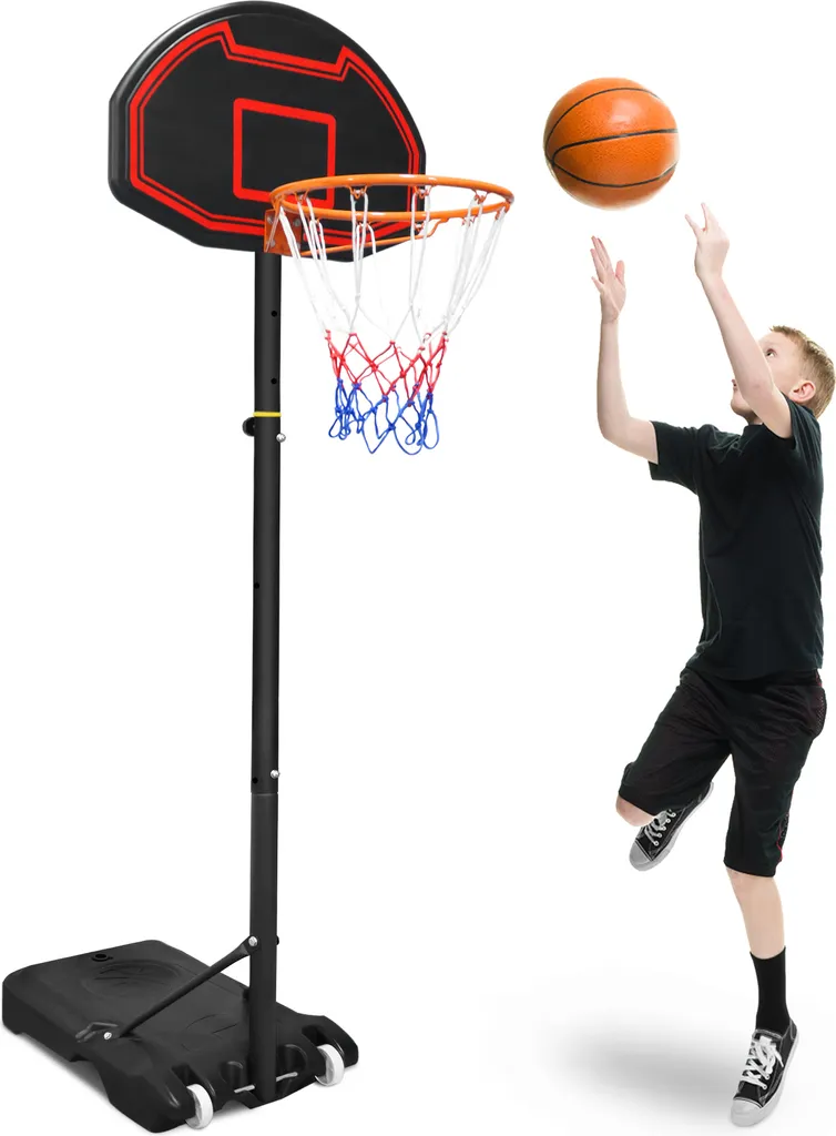 Panier de basket pour enfant et adulte réglable pour jeu en extérieur